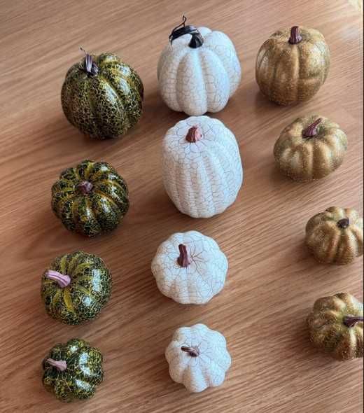 Conjunto de 12 Abóboras Decorativas Halloween - NOVO, na Caixa