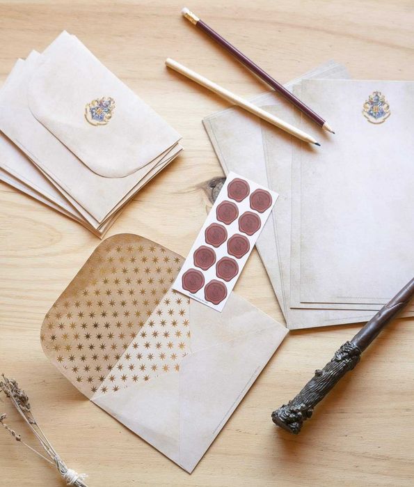 Harry Potter papel de carta + envelopes + selos - NOVO - ENVIO GRÁTIS