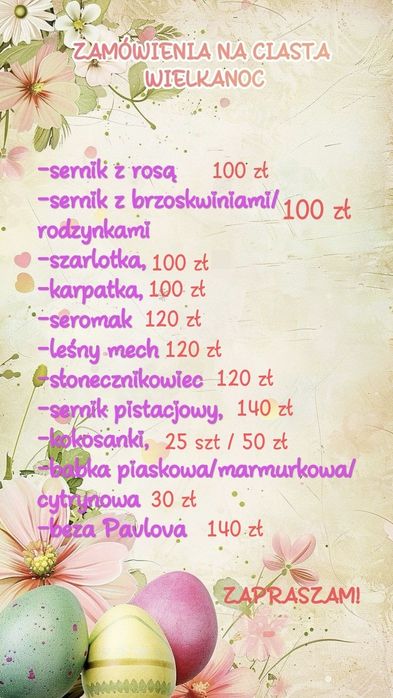 Ciasta na zamówienie
