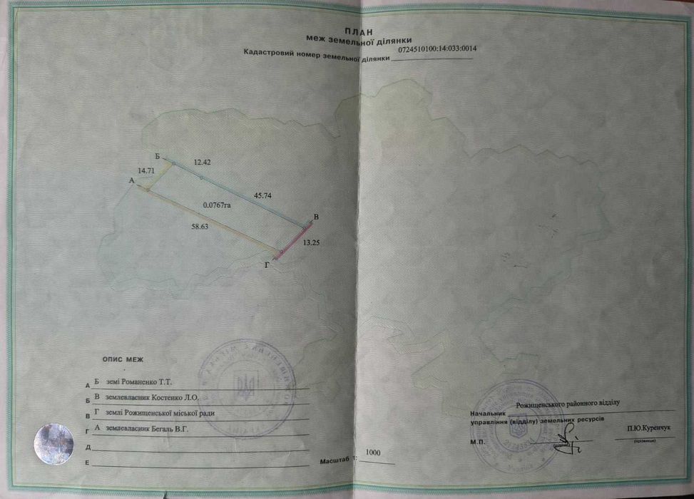 Земельна ділянка. Вул. Промислова, 54