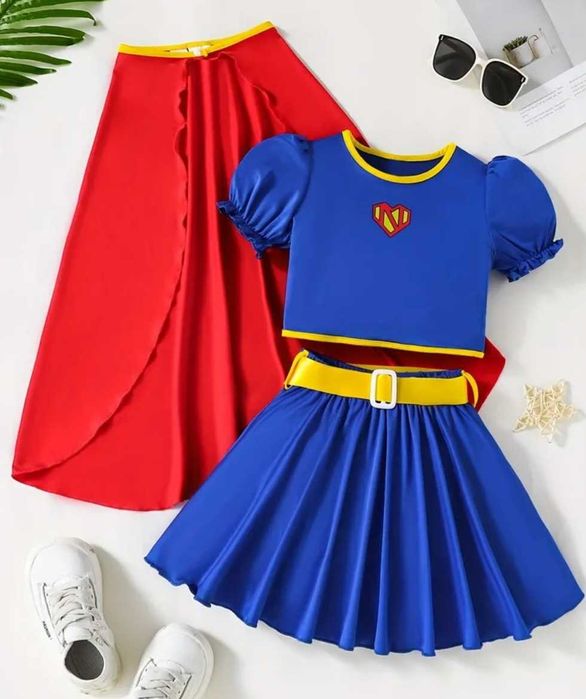 Strój/przebranie dla dziewczynki - SUPERMENKA rozm. 110-116