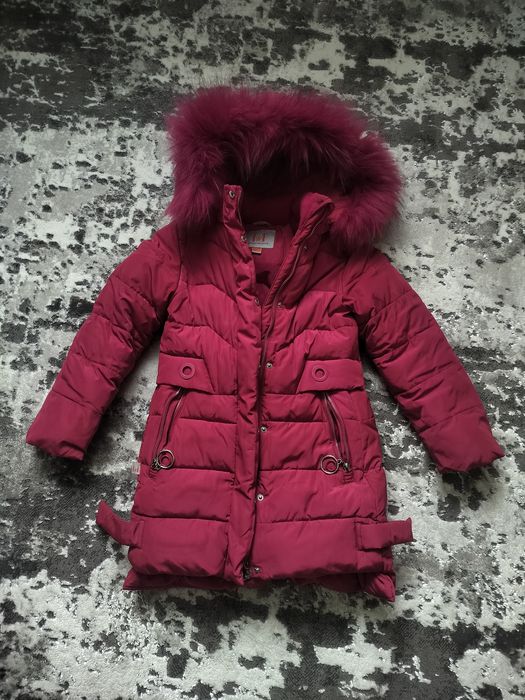 Зимова куртка, пуховик, пальто для дівчинки 116 р