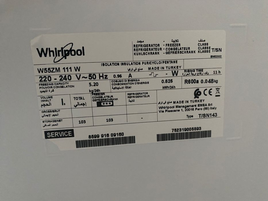 Zamrażarka Whirpool stan jako nówka Pruszków • OLX.pl