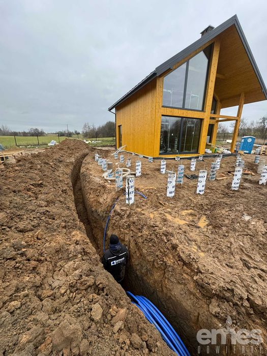 Odwierty pod studnie głębinowe i pompy ciepła, wiercenie