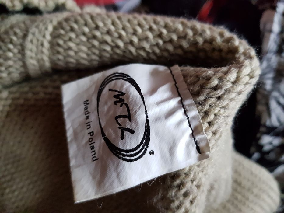 Sweter blezer męski kremowy bawelna XL