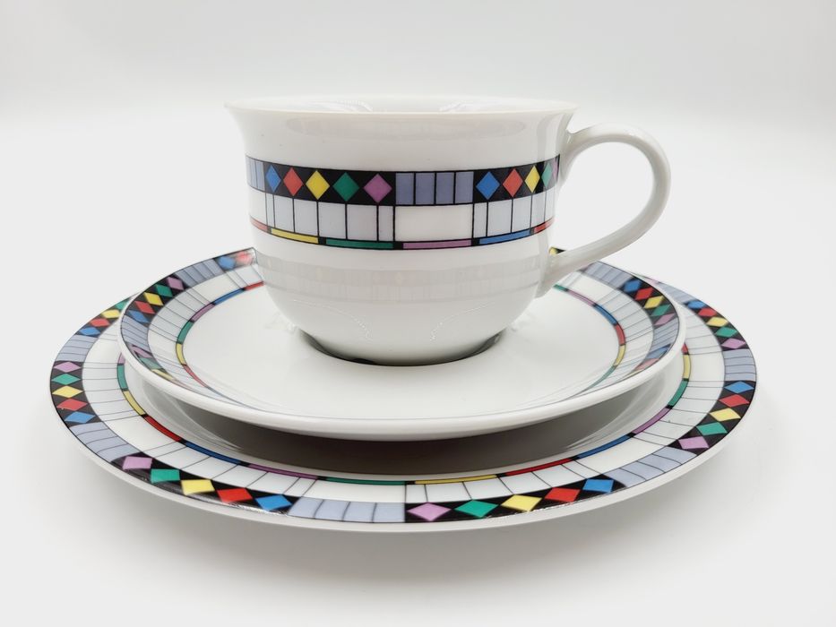 Piękna porcelanowa śniadaniówka Wawel filiżanka PRL