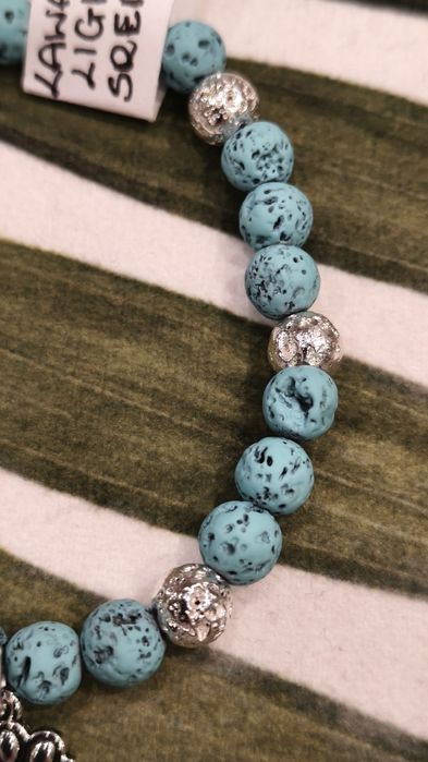 Bransoletka z naturalnych kamieni Lawa wulkaniczna