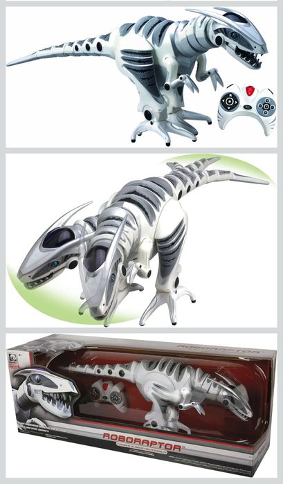Duży, interaktywny dinozaur Roboraptor WowWee z pilotem/ joystickiem