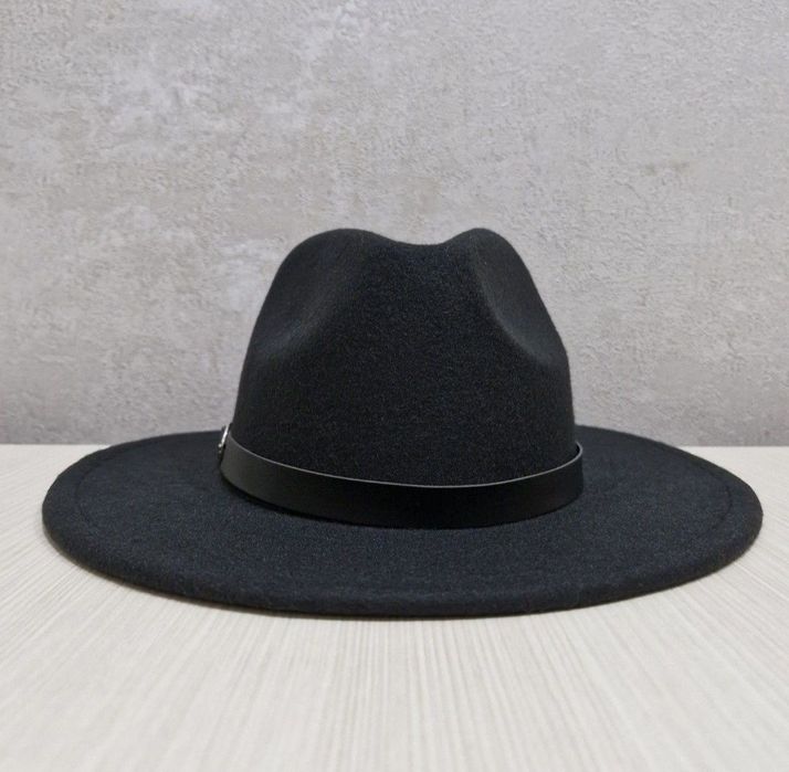Капелюх чорний фетровий федора