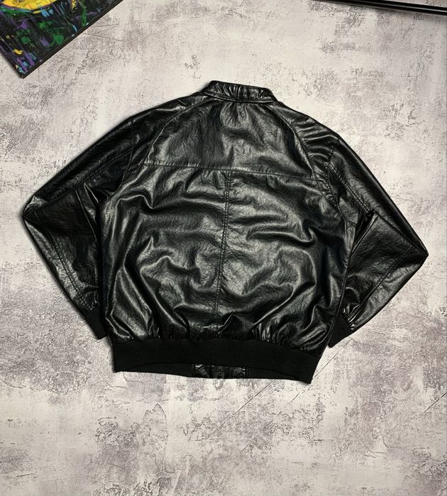 Ecko Unltd Old Polyvinyl leather type jacket bomber swag