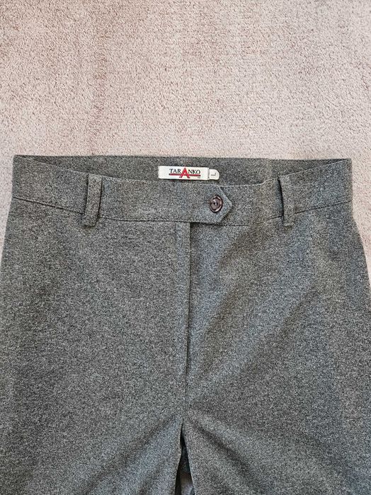Szare eleganckie spodnie garniturowe Taranko L