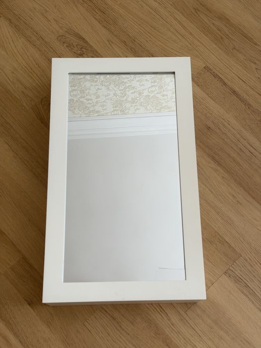 Шафа дзеркало поличка у ванну jysk біла шафка для прикрас MALLING із дзеркалом юск