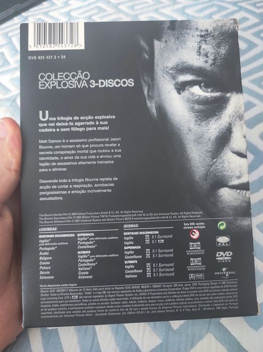 Coleção DVD Bourne
Inclui:
Indentidade desconhecida (The Bourne