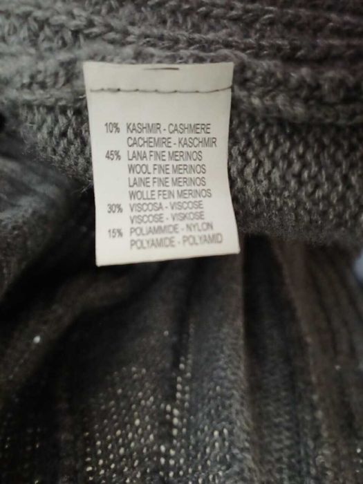 Sweter narzutka merynos kaszmir XL