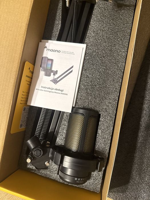 Profesjonalny Mikrofon Studio z wysięgnikiem / ramie / popfiltr usb-C Maono