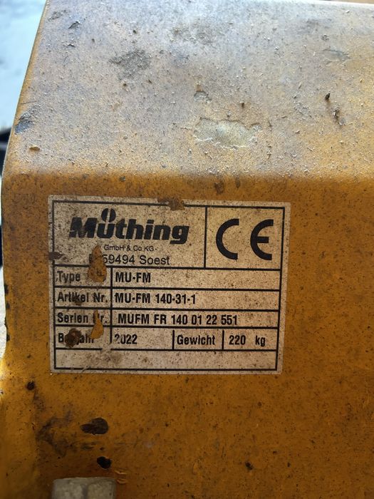 Kosiarka bijakowa MUTHING MU-FM 140 cm rok 2022