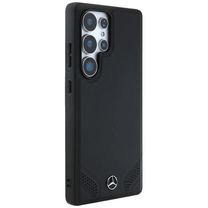 Etui Mercedes Leather Curved Stitches do Samsung Galaxy S25 Ultra