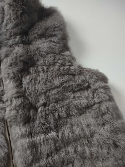Kamizelka futerkowa naturalne z królika M/L
