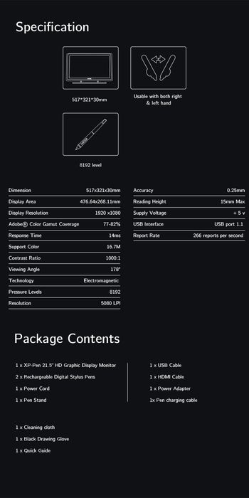 Графічний планшет Xp-pen 22 pro