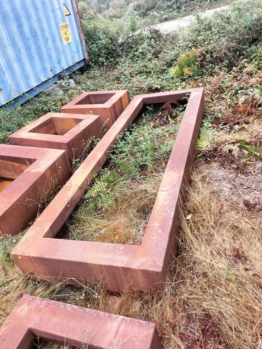 Vasos Floreiras Ferrugem Corten