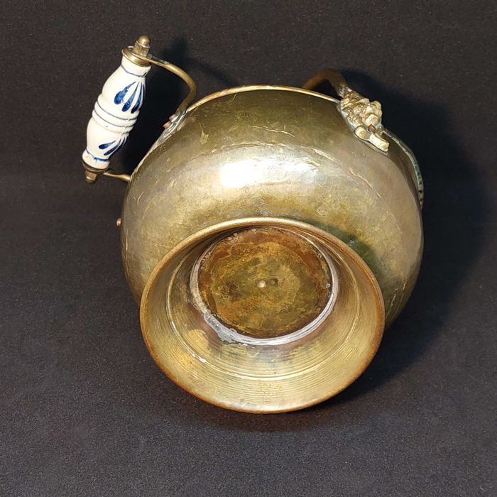 АНТИКВАРИАТ каминный зольник 19 ВЕК кашпо ГЕРМАНИЯ ведро для угля ЛЕВ