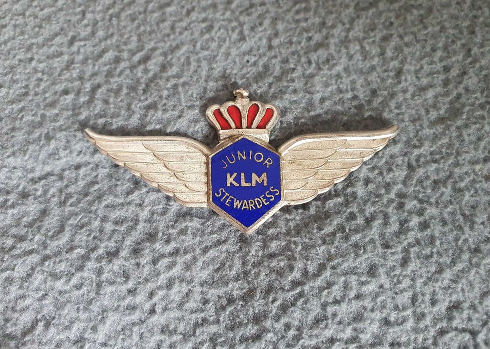 Emblema / Crachá KLM Stewardess Junior - Anos 50
