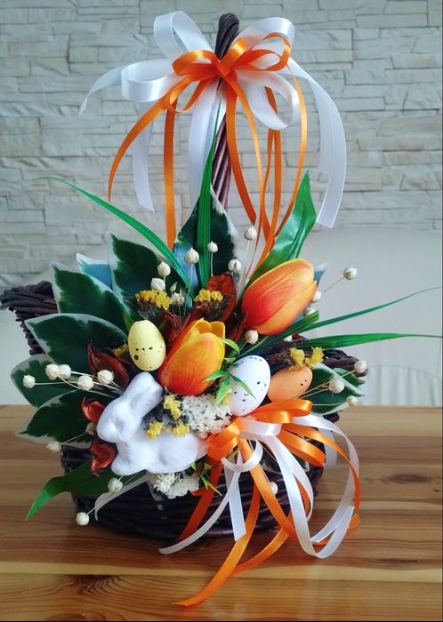 Zestaw do dekoracji koszyka wielkanocnego ok 25x25