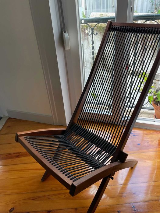 Cadeira de varanda IKEA dobravel em carvalho | Ikea wooden deck chair