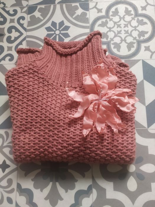 Kwiat broszka kwiatek przypinka kotylion hamdmade róż