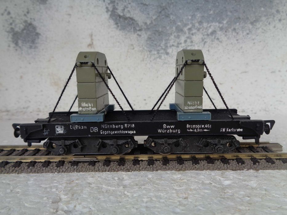 1:87 Fleischmann Vagão contra-peso refª 1496 B