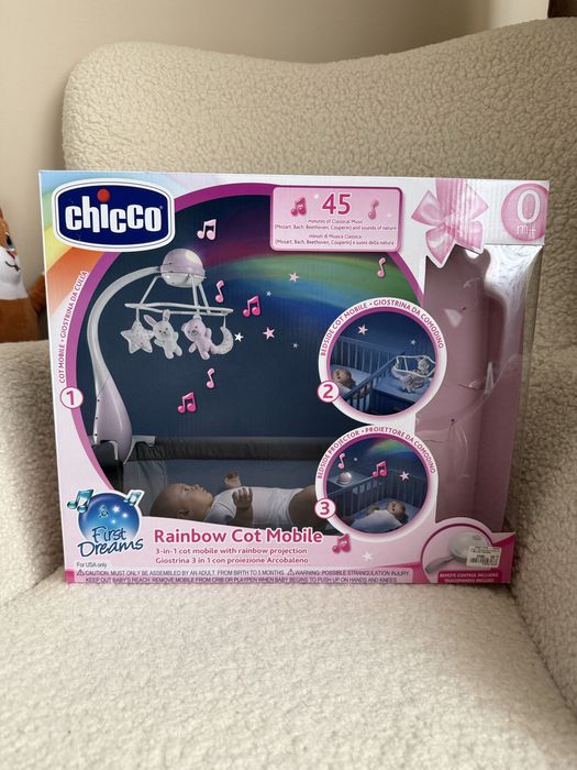 Chicco Мобіль-проектор на ліжечко 3 в 1 "Веселка"