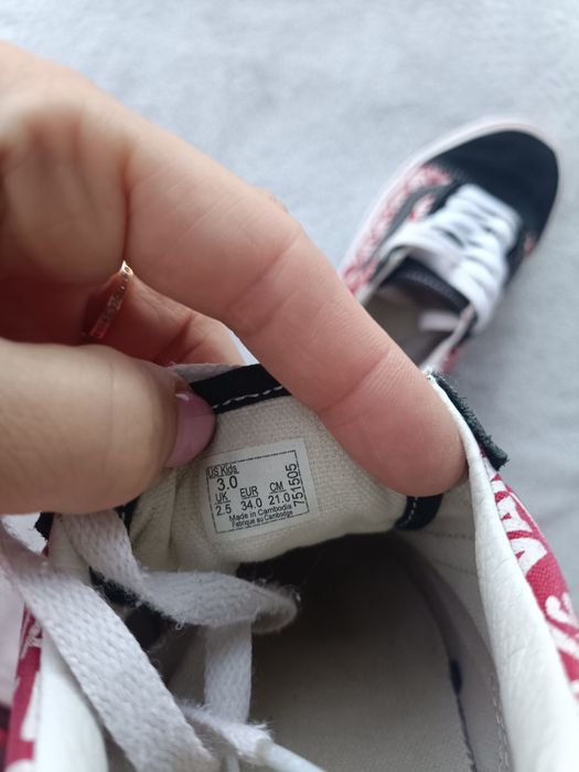 Детские кеды кроссовки Vans р34