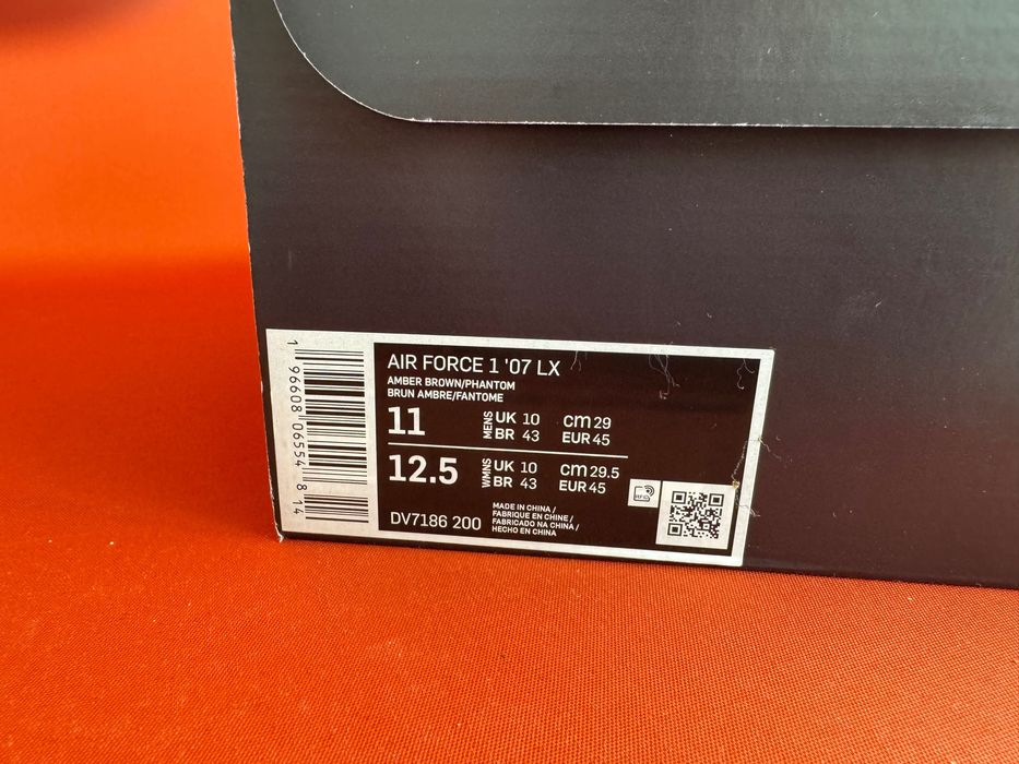 NIKE AIR FORCE 1 ’07 LX оригінал чоловічі кросівки розмір us9 us9.5 us11 us10 42.5 43 44 45 NEW