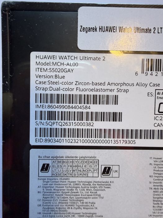 NOWY smartwatch Huawei Ultimate 2 NIEBIESKI sklep gwarancja