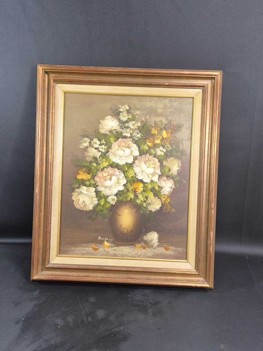 bukiet kwiatów ,obraz olejny anton   domberg