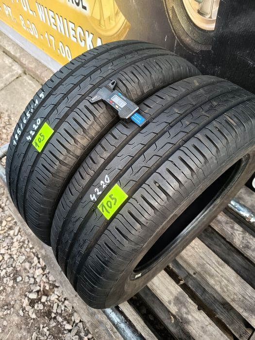 Opony letnie 185/65/15 Continental 20r/Montaż Wysyłka Gw-cja 2szt 210z
