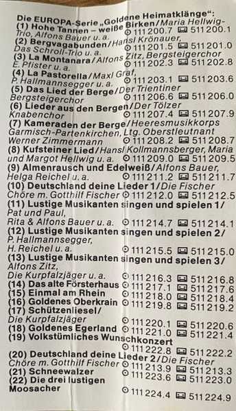Chóry Fischera Twoje piosenki-Die Fischer Chöre Mit Gotthilf Fischer
