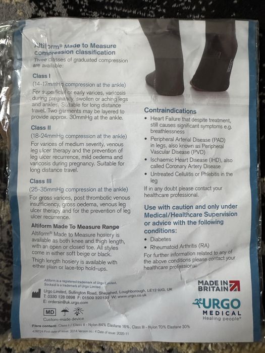 Podkolanówki kompresyjne beżowe Altiform