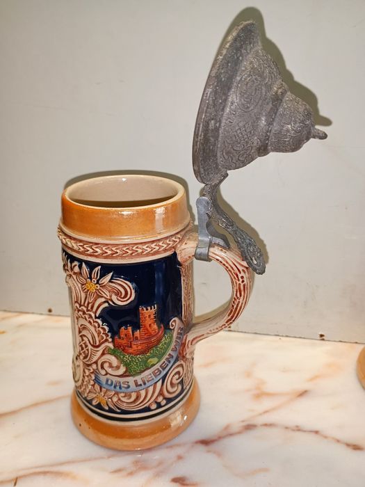 caneca de cerveja alemã (stein) da marca Gerz. As canecas Gerz ,20cm