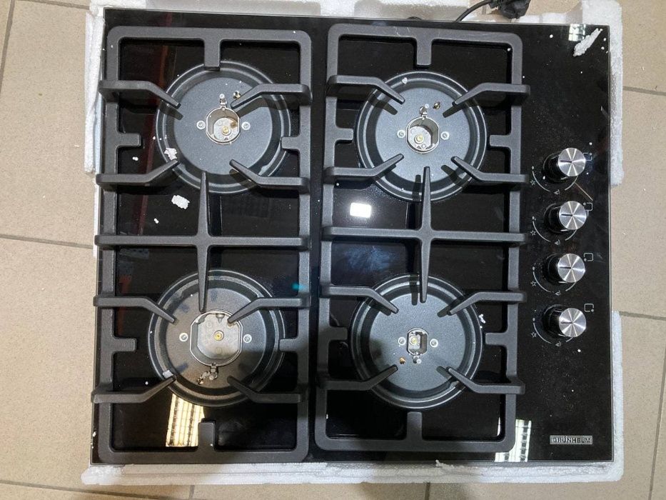Варочная поверхность GPG 3211 BF газ стекло 4 к. газконт. (GRUNHELM)
