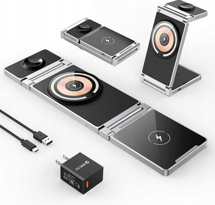 Magnetyczna stacja ładująca 3w1