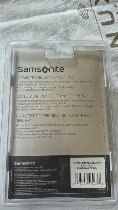 2 kłódki do toreb lub walizek marki SAMSONITE