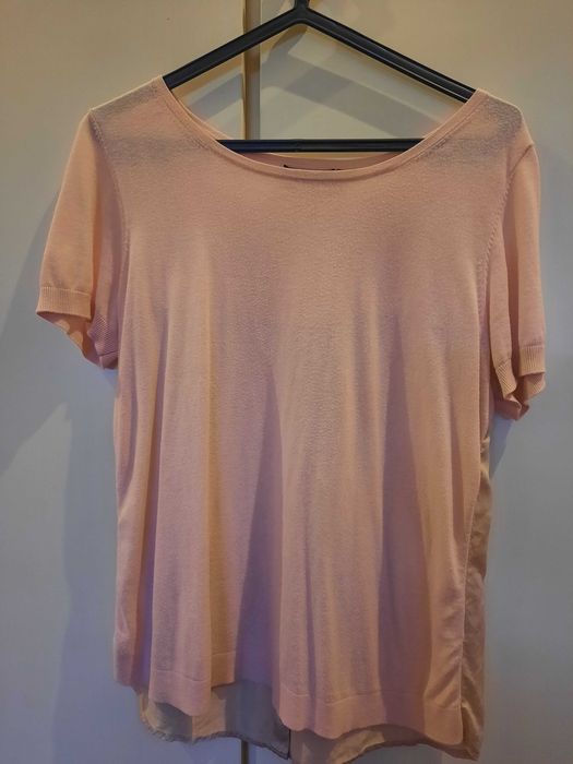 Blusa malha e seda Massimo Dutti
