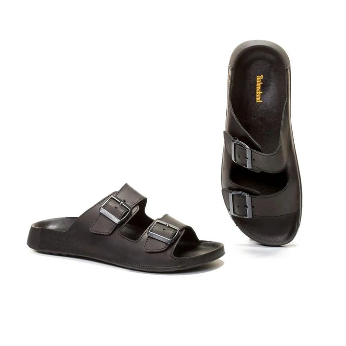 Чоловічі шкіряні літні шльопанці Classic Black
