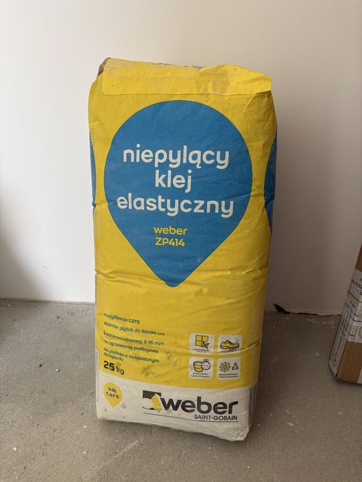 Niepylący klej elastyczny do płytek Weber ZP414 25kg