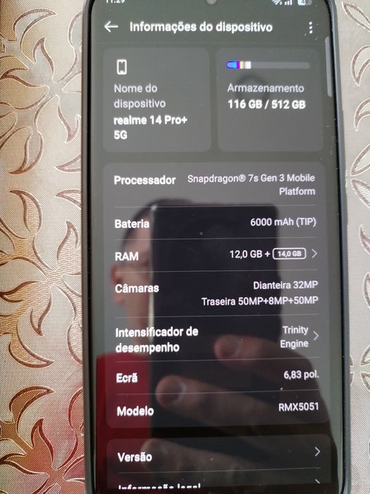 Smartphone Realme 14 PRO + 12GB / 512GB