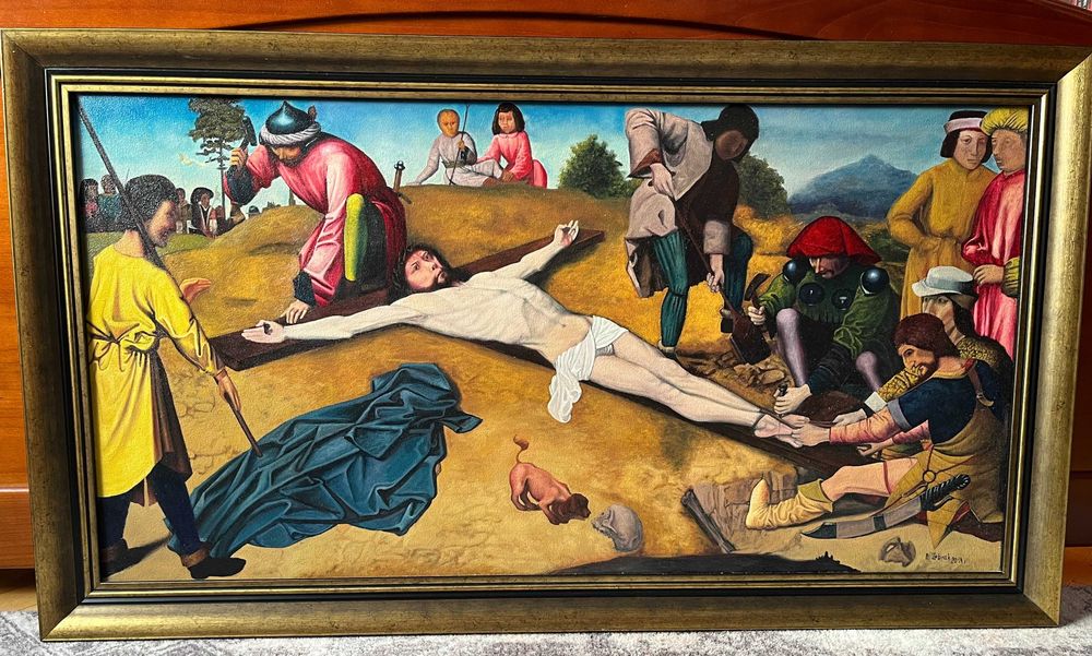 Gerard David Przybicie Chrystusa do krzyża-kopia