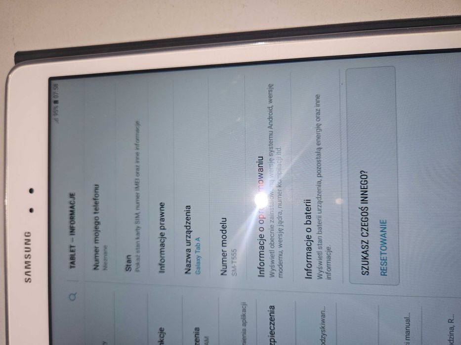 tablet Samsung Galaxy Tab A SM-T555 + etui