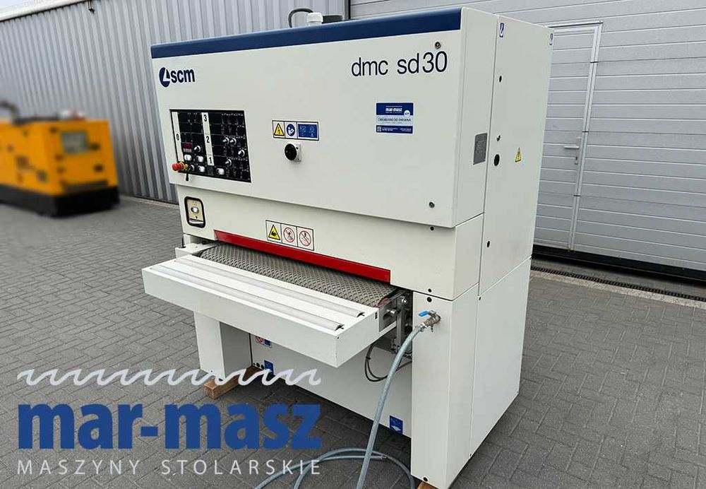 Szlifierka szerokotaśmowa SCM typ DMC30 RCS 110, 2 agregaty szlifujące + trzewik, 15kW
