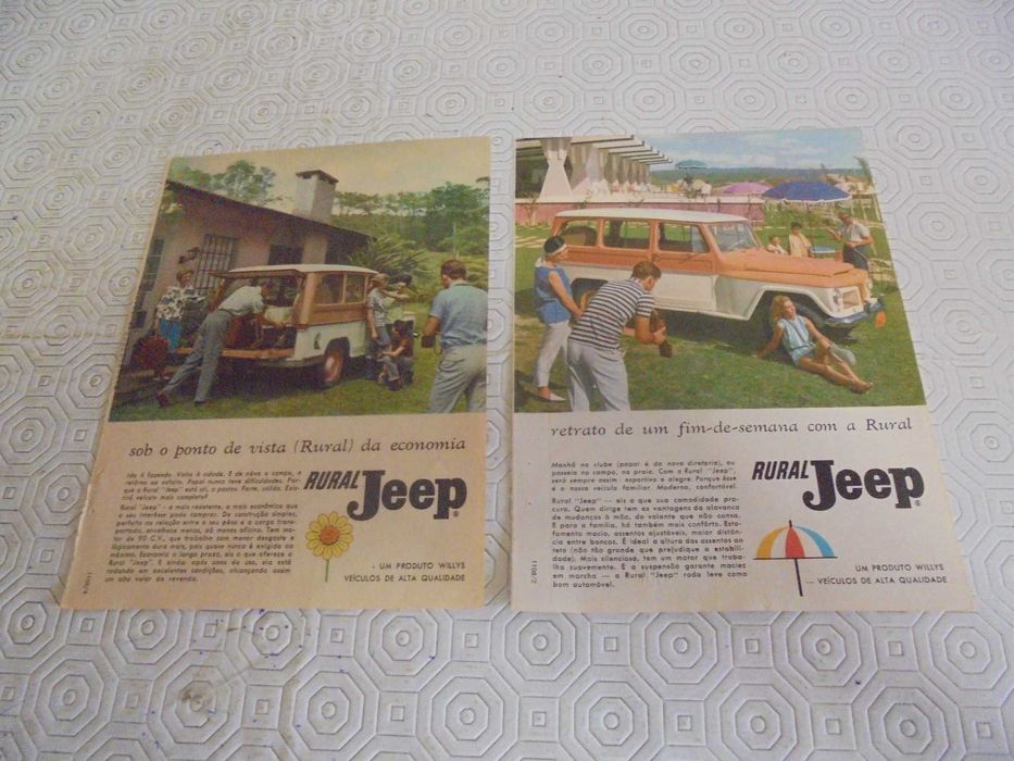 Publicidades antigas do Jeep Rural, anos 60